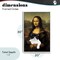 Stupell Industries Mona Lisa Cat Lady Framed Giclee, design by Masters Redux